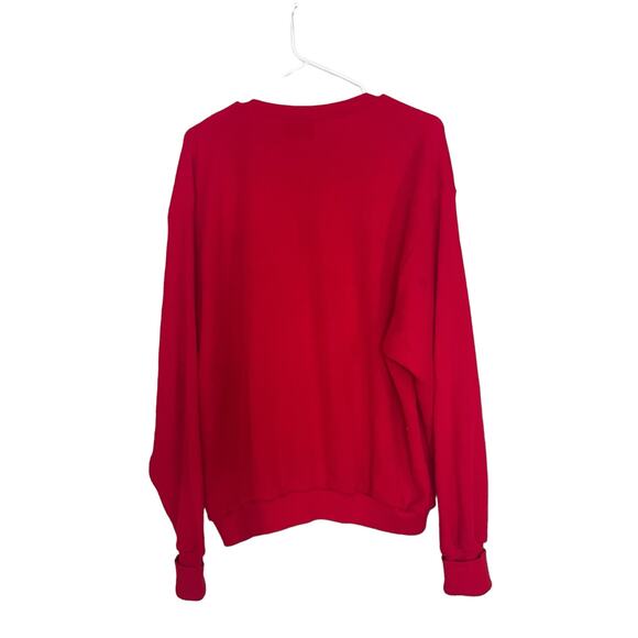 Izod Men's Preppy V-Neck Sweater Retro Collegiate Grandpa Mr Rogers Red Size XXL - Picture 6 of 7